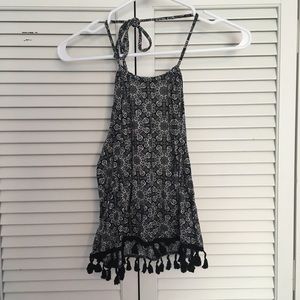LA Hearts B&W Halter Crop